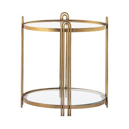 ELK SIGNATURE Accent Table, 23 in W, 14.5 in L, 25.5 in H, Metal Top H0895-10845
